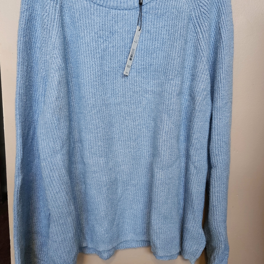 New Light Blue Tahari  Knit Sweater